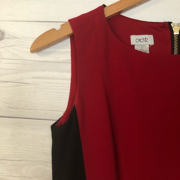 Cache Zipper Back Color Block Sheath Dress - Picture 5 of 8